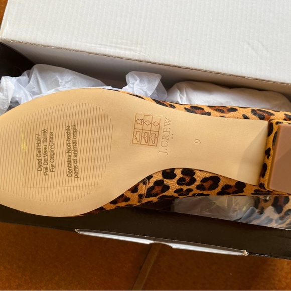 J Crew Lily Lepard Calf Haircovered, low heel, rounded toe - Picture 3 of 5
